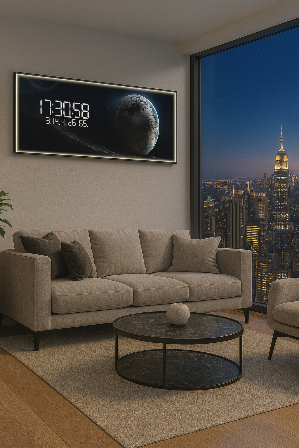 Horloge Murale Géante - Décoration Maison Moderne - Idéal Salon Design