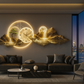Horloge Murale Panorama Montagne et Lune - Déco Maison Design - Idéal Salon Moderne