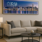 Horloge Murale Panorama - Hong Kong by Night (120x40 / 150x50 / 180x60)