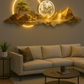 Horloge Murale Panorama Montagne et Lune - Déco Maison Design - Idéal Salon Moderne