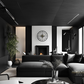 Horloge Murale Design Boussole Chiffres Romains