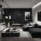 Horloge Murale Design Boussole Chiffres Romains